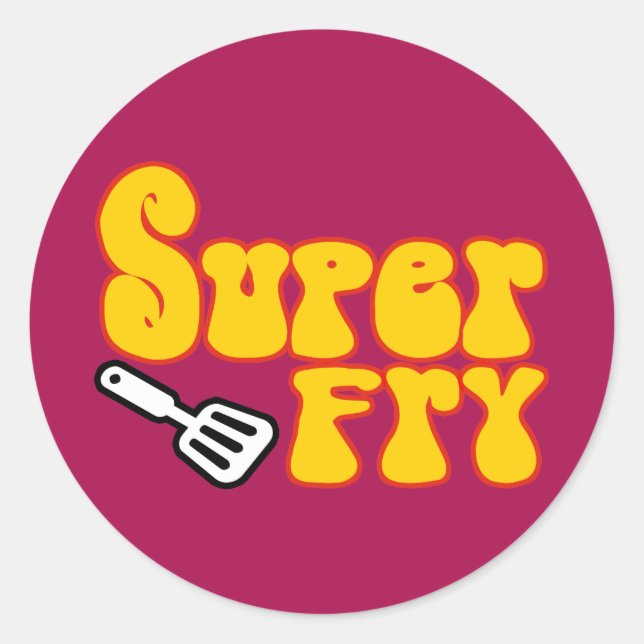 Super Fry (Funny Blaxploitation) Classic Round Sticker (Front)