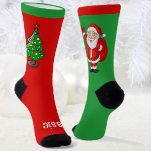 Super Fun Add Name Christmas Personalise Socks