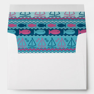 Super Fun Fish And Sailboat Pattern Envelope