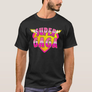 Super Gaga Superhero Grandmother Comic Book Family T-Shirt