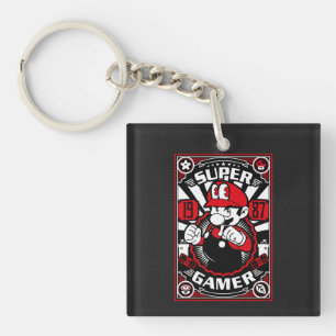 Super Gamer Retro Gaming Key Ring