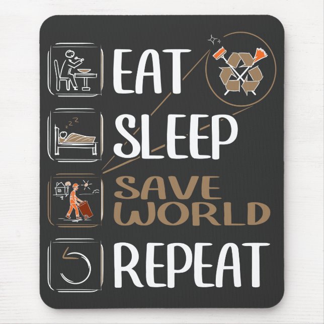 Super Garbageman - Funny Gift for Trashman Mouse Pad (Front)