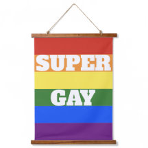 Super Gay Pride Flag Wall Hanging