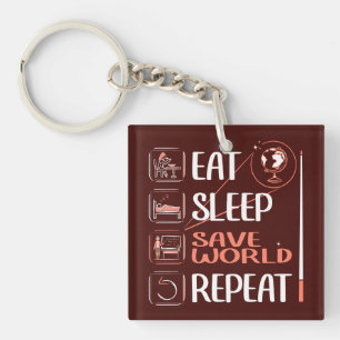 Super Geography Teacher Saves World Thank You Gift Key Ring