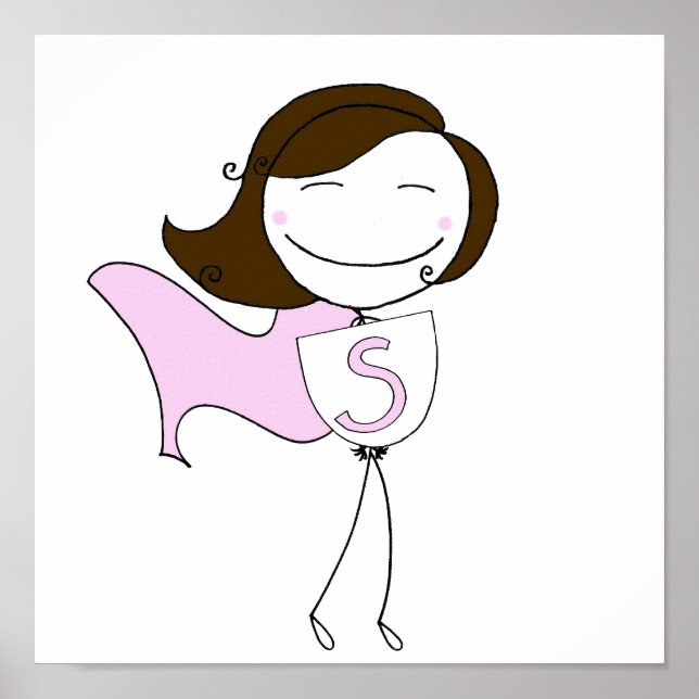 Super Girl Brunette Poster (Front)