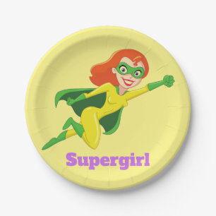 Super Girl Paper Plate