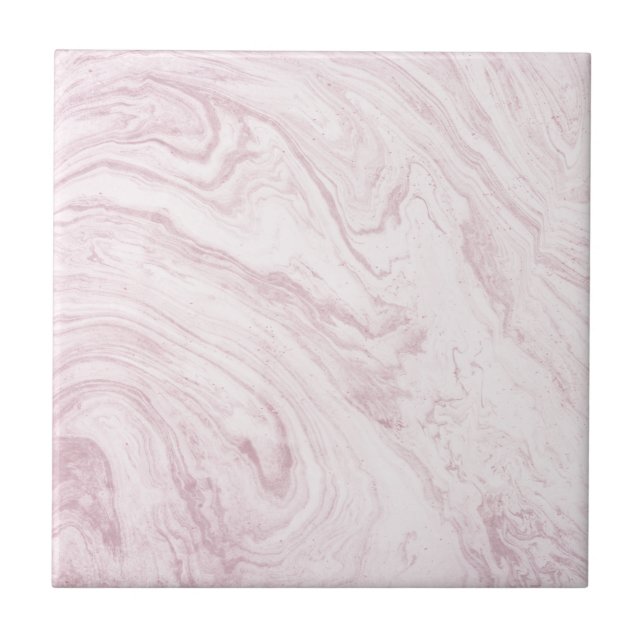 Super Girly PINK Marble Abstract Art Swirl! Ceramic Tile (Front)