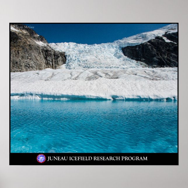 Super glacial lake below the Vaughn Lewis Icefall Poster (Front)