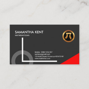 Super Glaring Red Triangle Math Icon Mathematician Business Card