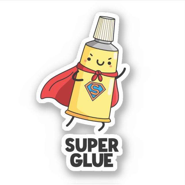 Super Glue Funny Super Hero Pun  (Front)