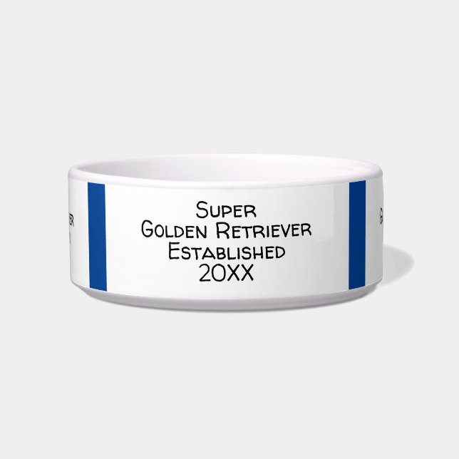 Super Golden Retriever Established 20XX Template Bowl (Front)