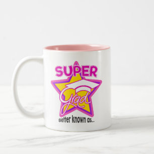 Super Grad Pink-Editable Photo Name Year Two-Tone Coffee Mug
