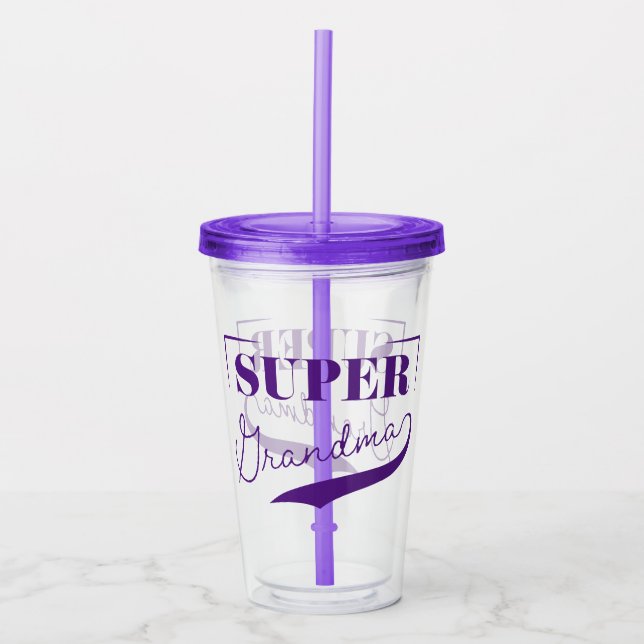 Super Grandma Acrylic Tumbler (Front)