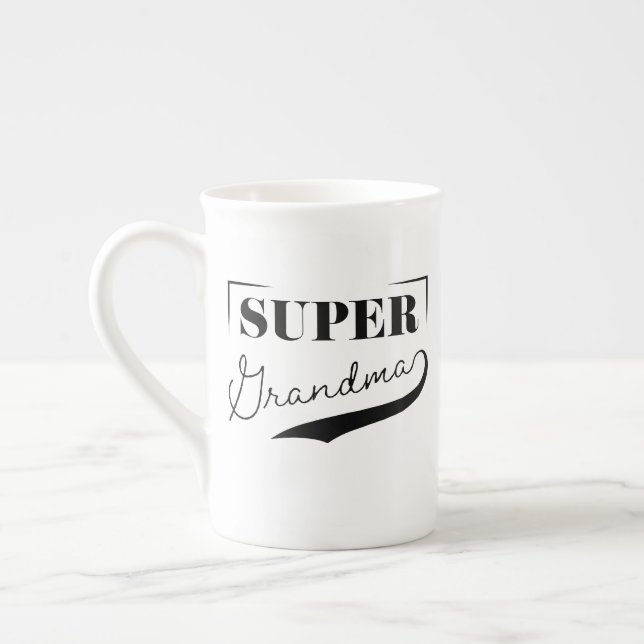 Super Grandma Bone China Mug (Left)