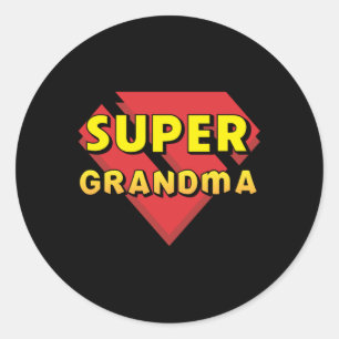 Super Grandma Classic Round Sticker