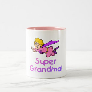 Super Grandma (Flying) Two-Tone Coffee Mug