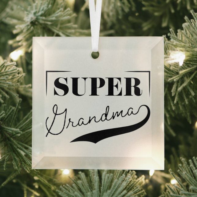 Super Grandma Glass Tree Decoration (Insitu)