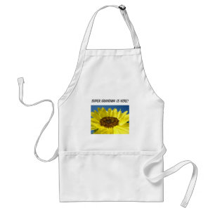 Super Grandma is Here! apron Holidays Sunflower