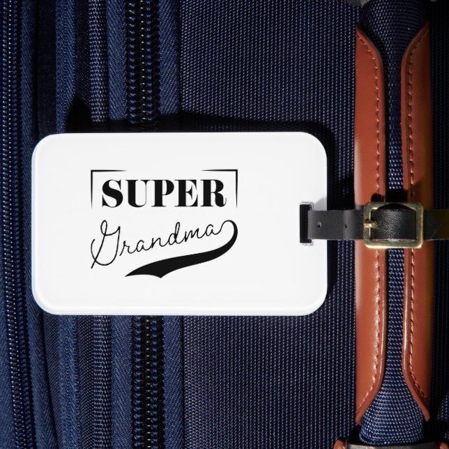 Super Grandma Luggage Tag (Front Insitu 4)