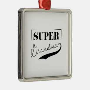 Super Grandma Metal Ornament
