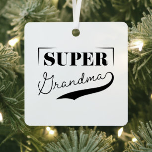 Super Grandma Metal Tree Decoration