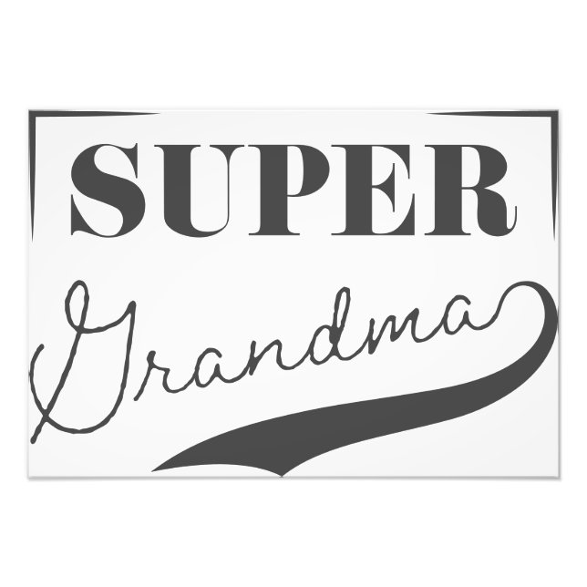Super Grandma Photo Print (Front)