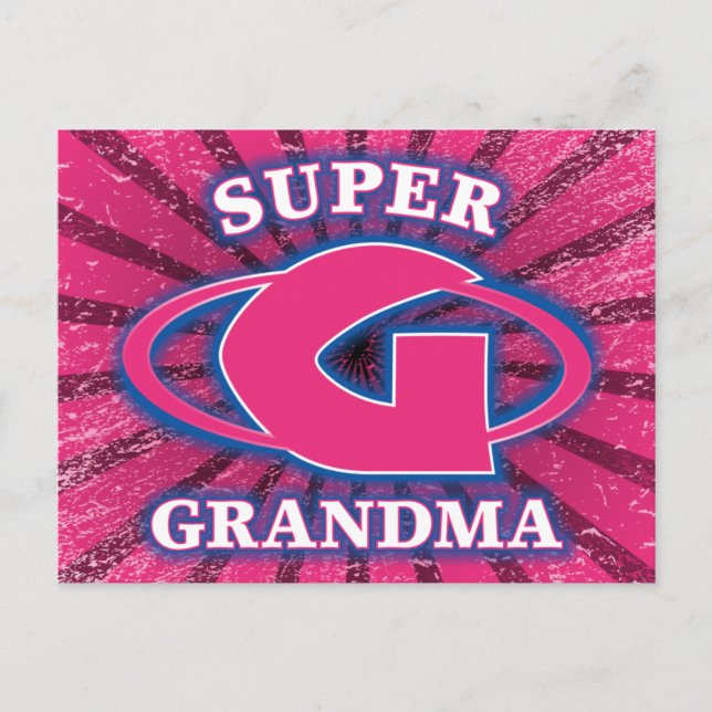 Super Grandma Postcard (Front)
