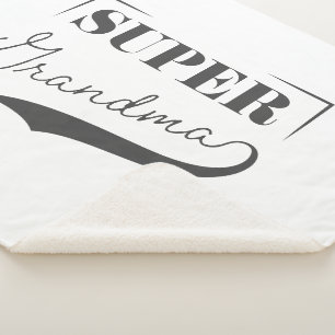 Super Grandma Sherpa Blanket