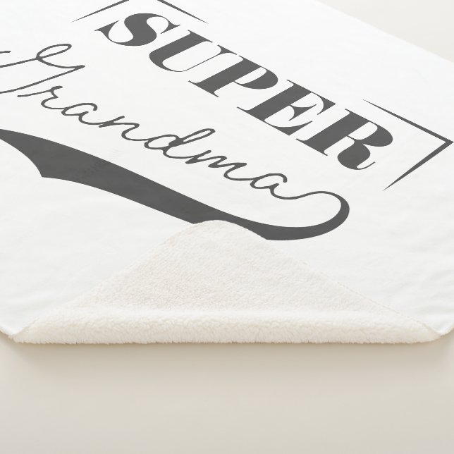 Super Grandma Sherpa Blanket (3/4)