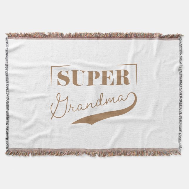 Super Grandma Throw Blanket (Front)