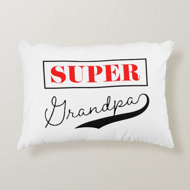 Super Grandpa  Decorative Cushion (Front)