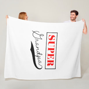 Super Grandpa Fleece Blanket