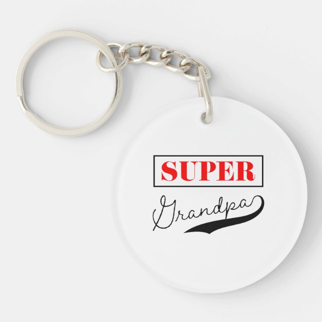 Super Grandpa Key Ring (Front)