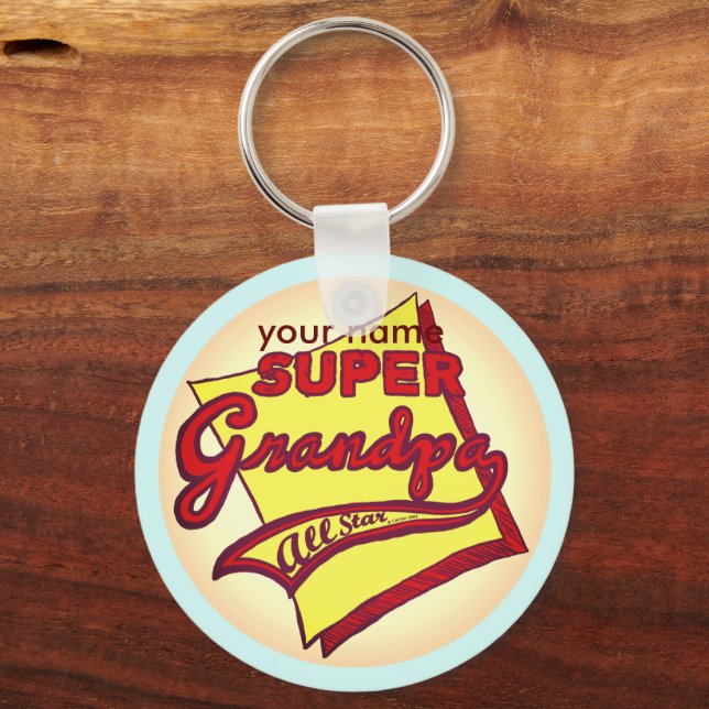 Super Grandpa   keychain (Front)