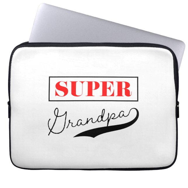 Super Grandpa Laptop Sleeve (Front)