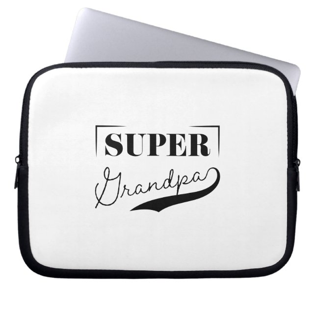 Super Grandpa Laptop Sleeve (Front)