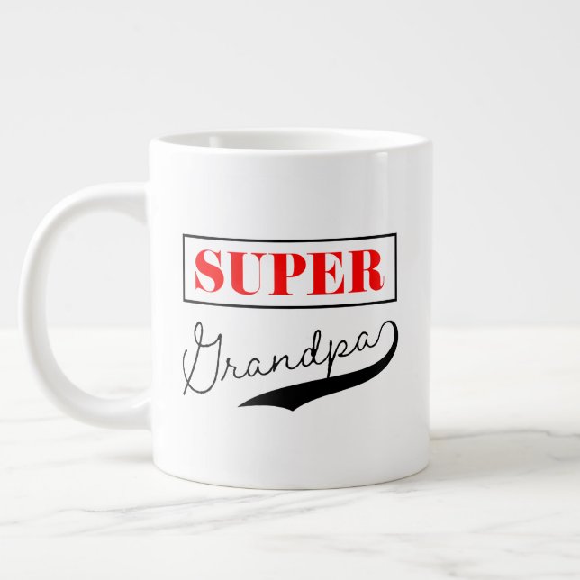 Super Grandpa Large Coffee Mug (Left)