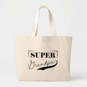 Super Grandpa Large Tote Bag