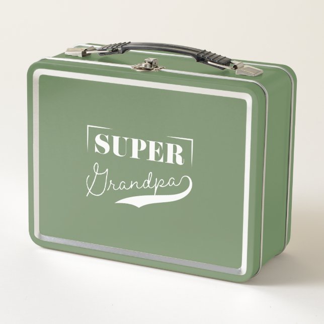 Super Grandpa Metal Lunch Box (Front)