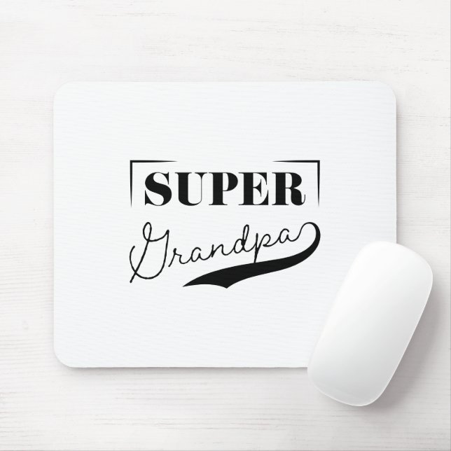 Super Grandpa Mouse Pad (With Mouse)