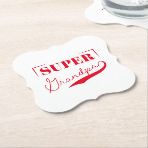 Super Grandpa Paper Coaster