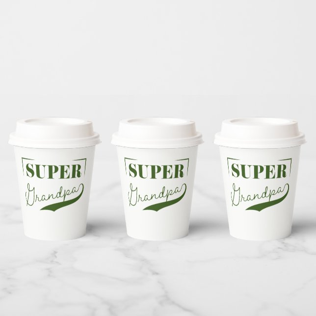 Super Grandpa Paper Cups (Multi)
