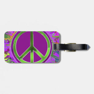 SUPER Groovy Peace Sign Luggage Tag