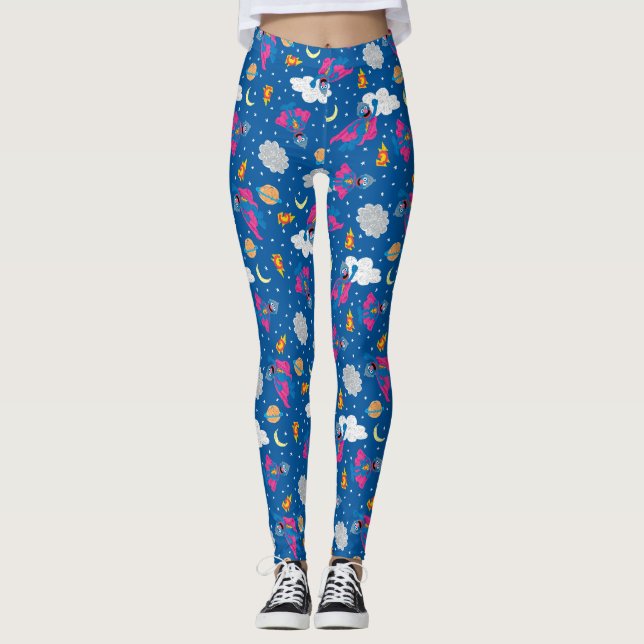 Super Grover 2.0 Night Sky Pattern Leggings (Front)