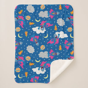Super Grover 2.0 Night Sky Pattern Sherpa Blanket