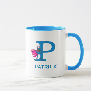 Super Grover Add Your Name & Monogram P Mug