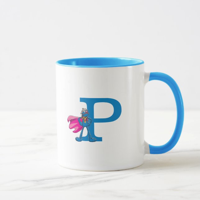 Super Grover Monogram P Mug (Right)