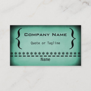 Super Grunge Business Card, Blue-Green Card