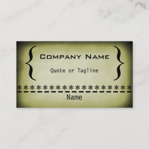 Super Grunge Business Card, Olive Green Card