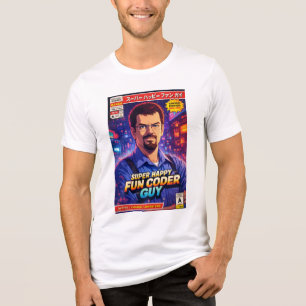 Super Happy Fun Coder Guy Cover Art No. One Tri-Blend Shirt
